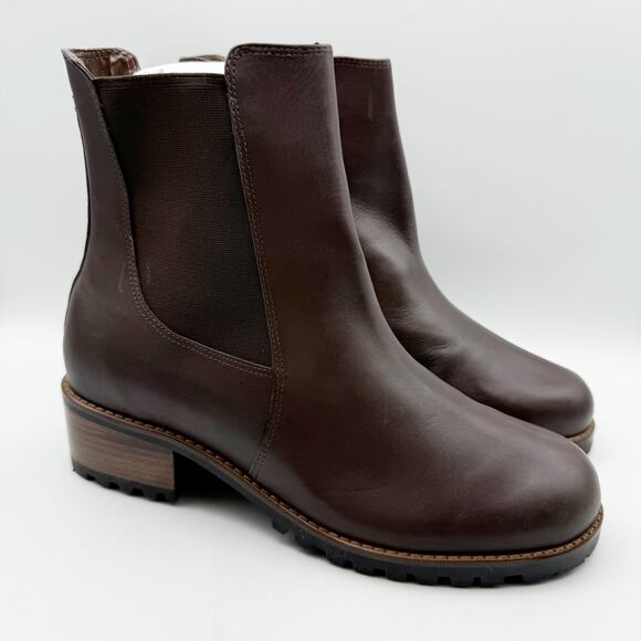 David Tate Womens Santorini Chelsea Boot US 13 XW EU 44 Brown Calfskin WP NIB - Picture 6 of 13
